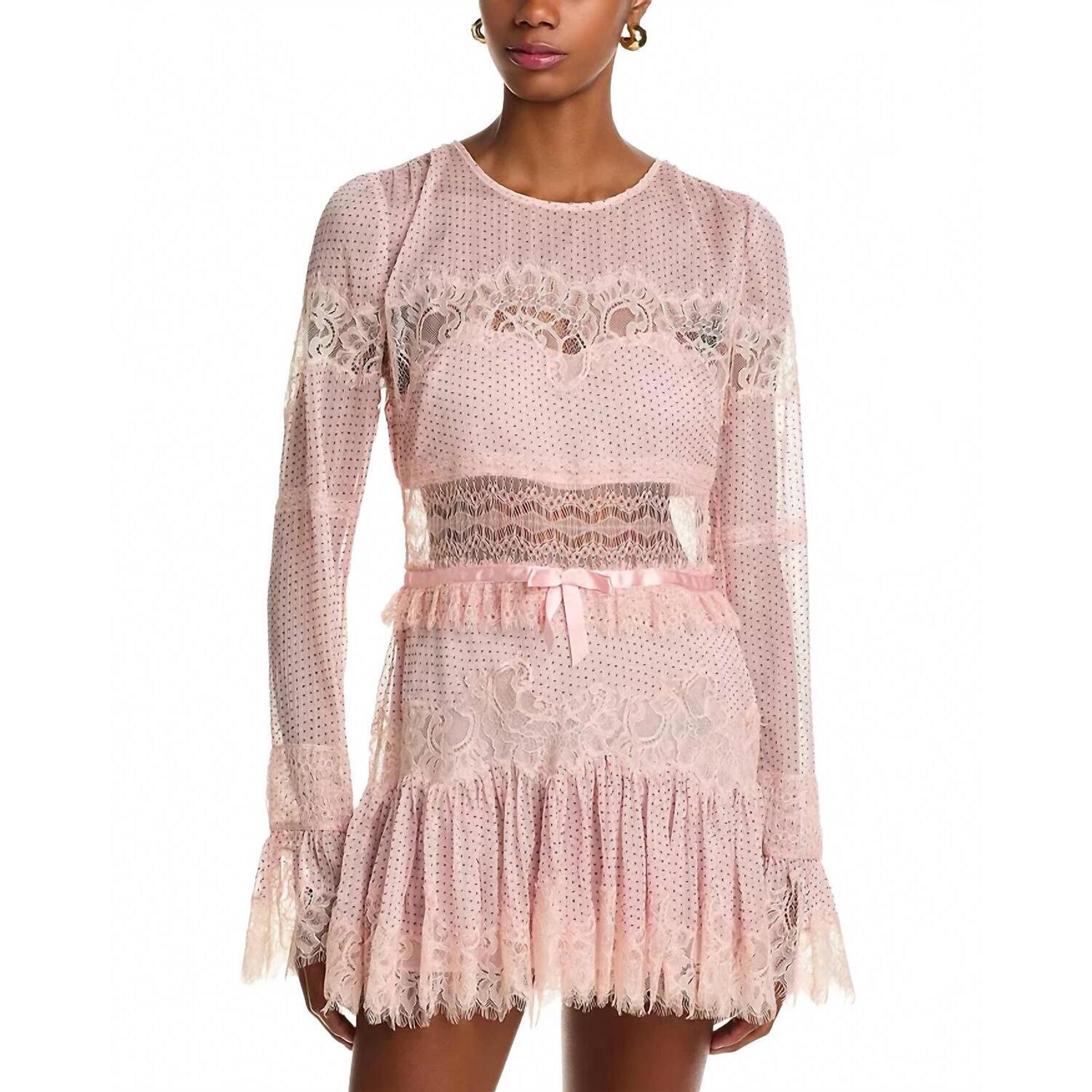 New Loveshackfancy Sevilla Dress In Pink Nude